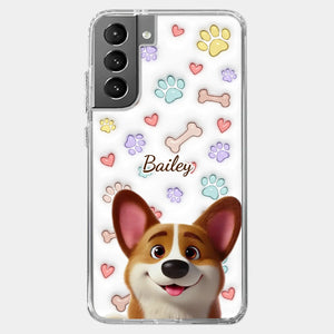 Four Paws, One Heart - Dog Personalized Custom 3D Inflated Effect Printed Clear Phone Case - Gift For Pet Owners, Pet Lovers