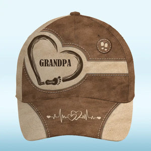 Love In Every Heartbeat - Family Personalized Custom Hat, All Over Print Classic Cap - Gift For Family Members