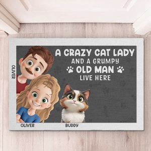 Home Is Where The Meows Are - Cat Personalized Custom Home Decor Decorative Mat - House Warming Gift For Pet Owners, Pet Lovers