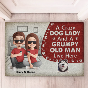 Messy Paws, Happy Hearts - Dog Personalized Custom Home Decor Decorative Mat - House Warming Gift For Pet Owners, Pet Lovers