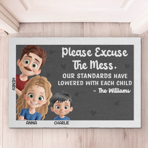 Each Child, Less Control - Family Personalized Custom Home Decor Decorative Mat - House Warming Gift For Family Members