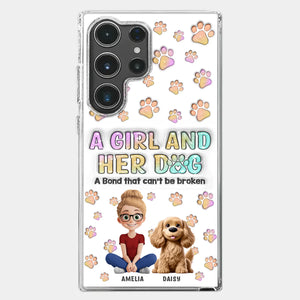 Paws, Love & Unbreakable Bonds - Dog Personalized Custom 3D Inflated Effect Printed Clear Phone Case - Gift For Pet Owners, Pet Lovers