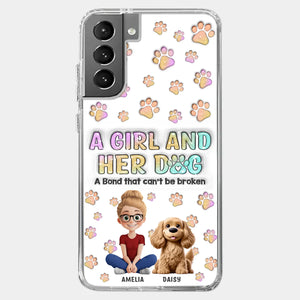 Paws, Love & Unbreakable Bonds - Dog Personalized Custom 3D Inflated Effect Printed Clear Phone Case - Gift For Pet Owners, Pet Lovers