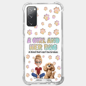 Paws, Love & Unbreakable Bonds - Dog Personalized Custom 3D Inflated Effect Printed Clear Phone Case - Gift For Pet Owners, Pet Lovers
