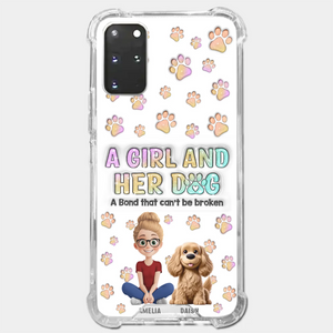 Paws, Love & Unbreakable Bonds - Dog Personalized Custom 3D Inflated Effect Printed Clear Phone Case - Gift For Pet Owners, Pet Lovers
