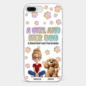 Paws, Love & Unbreakable Bonds - Dog Personalized Custom 3D Inflated Effect Printed Clear Phone Case - Gift For Pet Owners, Pet Lovers
