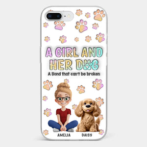 Paws, Love & Unbreakable Bonds - Dog Personalized Custom 3D Inflated Effect Printed Clear Phone Case - Gift For Pet Owners, Pet Lovers