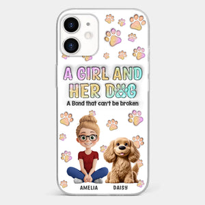 Paws, Love & Unbreakable Bonds - Dog Personalized Custom 3D Inflated Effect Printed Clear Phone Case - Gift For Pet Owners, Pet Lovers