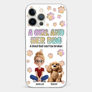 Paws, Love & Unbreakable Bonds - Dog Personalized Custom 3D Inflated Effect Printed Clear Phone Case - Gift For Pet Owners, Pet Lovers