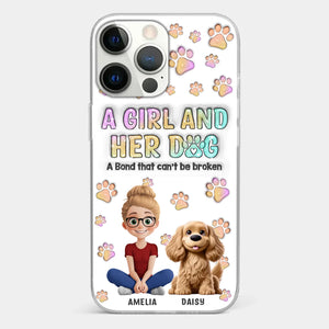 Paws, Love & Unbreakable Bonds - Dog Personalized Custom 3D Inflated Effect Printed Clear Phone Case - Gift For Pet Owners, Pet Lovers