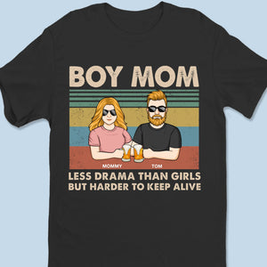 Less Drama, More Chaos - Family Personalized Custom Unisex T-shirt, Premium T-shirt, Hoodie - Mother's Day Gift For Mom, Son