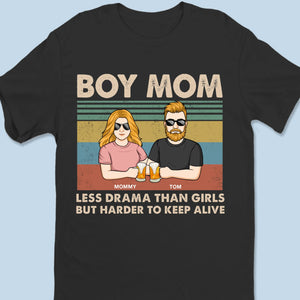 Less Drama, More Chaos - Family Personalized Custom Unisex T-shirt, Premium T-shirt, Hoodie - Mother's Day Gift For Mom, Son