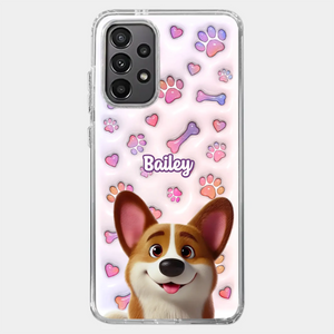 Tail Wagging Happiness - Dog Personalized Custom 3D Inflated Effect Printed Clear Phone Case - Gift For Pet Owners, Pet Lovers