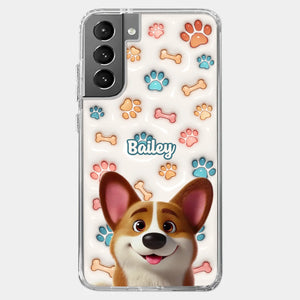 Barking With Joy - Dog Personalized Custom 3D Inflated Effect Printed Clear Phone Case - Gift For Pet Owners, Pet Lovers