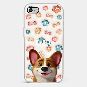 Barking With Joy - Dog Personalized Custom 3D Inflated Effect Printed Clear Phone Case - Gift For Pet Owners, Pet Lovers