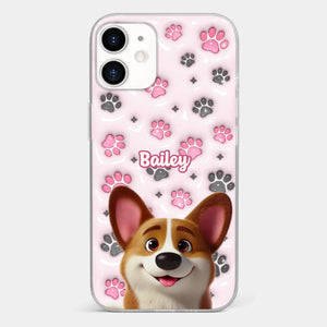 Loyal Paws, Endless Love - Dog Personalized Custom 3D Inflated Effect Printed Clear Phone Case - Gift For Pet Owners, Pet Lovers