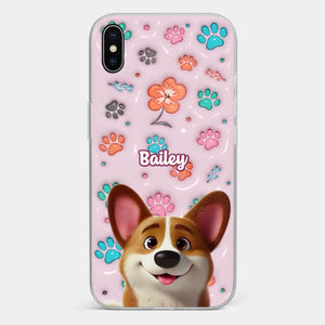 Loyal Hearts Have Four Paws- Dog Personalized Custom 3D Inflated Effect Printed Clear Phone Case - Gift For Pet Owners, Pet Lover