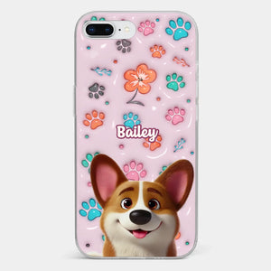 Loyal Hearts Have Four Paws- Dog Personalized Custom 3D Inflated Effect Printed Clear Phone Case - Gift For Pet Owners, Pet Lover