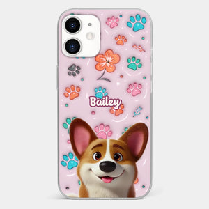 Loyal Hearts Have Four Paws- Dog Personalized Custom 3D Inflated Effect Printed Clear Phone Case - Gift For Pet Owners, Pet Lover