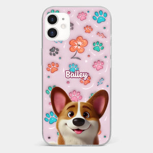 Loyal Hearts Have Four Paws- Dog Personalized Custom 3D Inflated Effect Printed Clear Phone Case - Gift For Pet Owners, Pet Lover