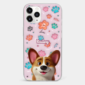 Loyal Hearts Have Four Paws- Dog Personalized Custom 3D Inflated Effect Printed Clear Phone Case - Gift For Pet Owners, Pet Lover
