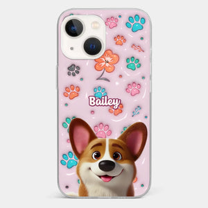 Loyal Hearts Have Four Paws- Dog Personalized Custom 3D Inflated Effect Printed Clear Phone Case - Gift For Pet Owners, Pet Lover