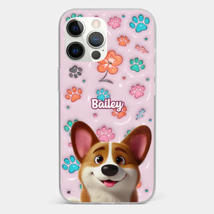Loyal Hearts Have Four Paws- Dog Personalized Custom 3D Inflated Effect Printed Clear Phone Case - Gift For Pet Owners, Pet Lover