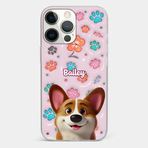 Loyal Hearts Have Four Paws- Dog Personalized Custom 3D Inflated Effect Printed Clear Phone Case - Gift For Pet Owners, Pet Lover