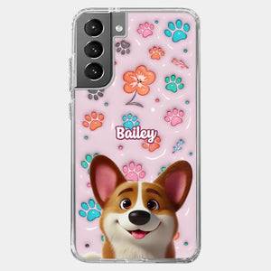 Loyal Hearts Have Four Paws- Dog Personalized Custom 3D Inflated Effect Printed Clear Phone Case - Gift For Pet Owners, Pet Lover