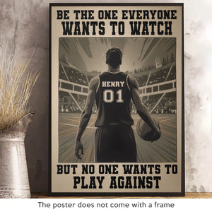 Play Hard, Stand Tall, Win Big - Personalized Custom Vertical Poster - Gift For Sport Lovers, Sport Players