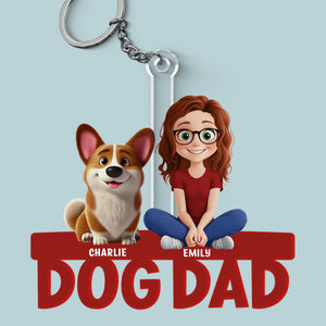 Life Is Better With A Dog - Dog Personalized Custom Shaped Acrylic Keychain - Gift For Pet Owners, Pet Lovers