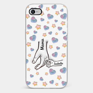 A Bond That Warms The Heart - Family Personalized Custom 3D Inflated Effect Printed Clear Phone Case - Mother's Day, Gift For Mom, Grandma