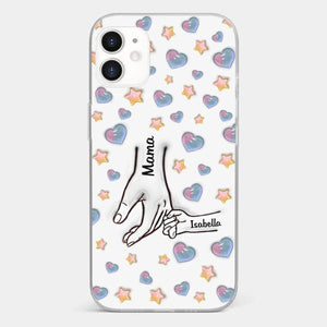 A Bond That Warms The Heart - Family Personalized Custom 3D Inflated Effect Printed Clear Phone Case - Mother's Day, Gift For Mom, Grandma