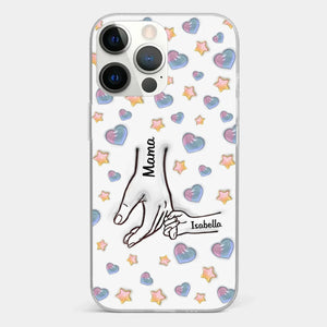 A Bond That Warms The Heart - Family Personalized Custom 3D Inflated Effect Printed Clear Phone Case - Mother's Day, Gift For Mom, Grandma
