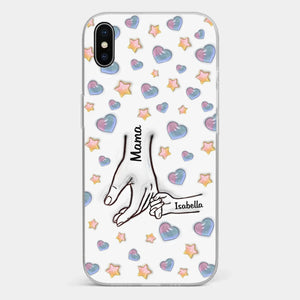 A Bond That Warms The Heart - Family Personalized Custom 3D Inflated Effect Printed Clear Phone Case - Mother's Day, Gift For Mom, Grandma