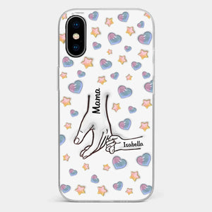 A Bond That Warms The Heart - Family Personalized Custom 3D Inflated Effect Printed Clear Phone Case - Mother's Day, Gift For Mom, Grandma