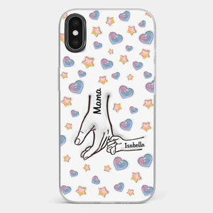 A Bond That Warms The Heart - Family Personalized Custom 3D Inflated Effect Printed Clear Phone Case - Mother's Day, Gift For Mom, Grandma