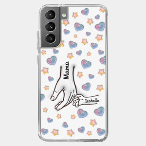 A Bond That Warms The Heart - Family Personalized Custom 3D Inflated Effect Printed Clear Phone Case - Mother's Day, Gift For Mom, Grandma