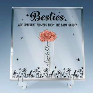 Growing Together, Rooted In Love - Bestie Personalized Custom Square Shaped Acrylic Plaque - Gift For Best Friends, BFF, Sisters