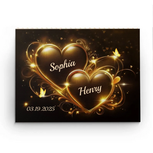 Together In Love, Forever In Heart - Couple Personalized Custom Horizontal Rectangle Shaped Building Brick Blocks - Gift For Husband Wife, Anniversary