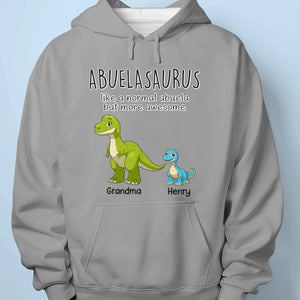 Raising Tiny Dinosaurs With Love - Family Personalized Custom Unisex T-shirt, Premium T-shirt, Hoodie - Mother's Day Gift For Mom, Grandma