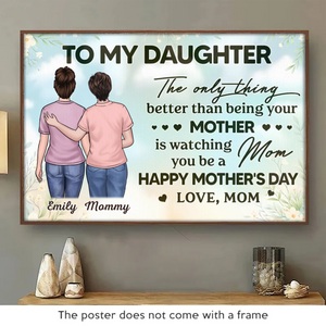 A Love No Words Can Define - Family Personalized Custom Horizontal Poster - Mother's Day, Gift For Mom, Daughter