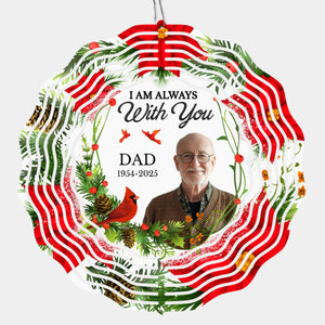 Custom Photo You Will Be Missed, Always Loved - Memorial Personalized Custom Wind Spinner - Sympathy Gift For Family Members