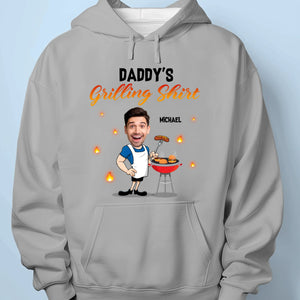 Custom Photo Master Of The Grill, King Of The Chill - Family Personalized Custom Unisex T-shirt, Premium T-shirt, Hoodie - Father's Day, Gift For Dad, Grandpa