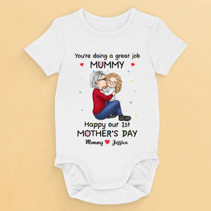 You'Re Doing A Great Job Mummy - Family Personalized Custom Baby Onesie - Mother's Day, Baby Shower Gift, Gift For First Mom