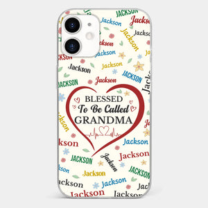 A Name Written In Love, Grandma - Family Personalized Custom Clear Phone Case - Mother's Day Gift For Mom, Grandma