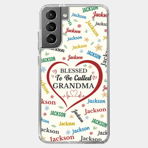 A Name Written In Love, Grandma - Family Personalized Custom Clear Phone Case - Mother's Day Gift For Mom, Grandma