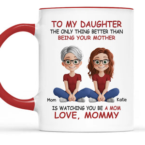 My Greatest Joy, My Precious Daughter - Family Personalized Custom Accent Mug - Mother's Day, Gift For Mom, Daughter
