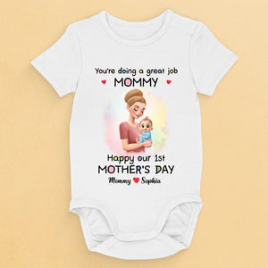 You're My Hero, Mommy - Family Personalized Custom Baby Onesie - Mother's Day, Baby Shower Gift, Gift For First Mom
