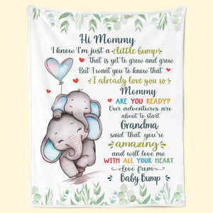 Already Your Baby, Forever Loved - Family Personalized Custom Blanket - Mother's Day, Baby Shower Gift, Gift For First Mom